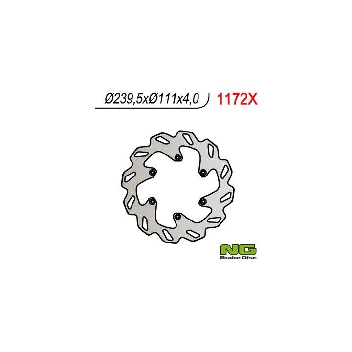 NG tarcza hamulcowa tył ktm 690 '06-'15 (240X111X4) (6X6,5MM)