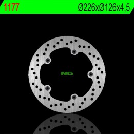 NG tarcza hamulcowa tył peugeot geopolis 125 06-07, satelis 250 06-13 (226X126X4,5mm) (5X6,5mm)