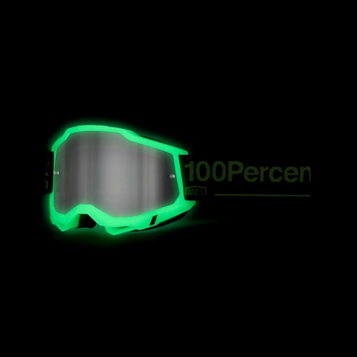 100 PROCENT GOGLE ACCURI 2 GLOW - MIRROR SILVER LENS