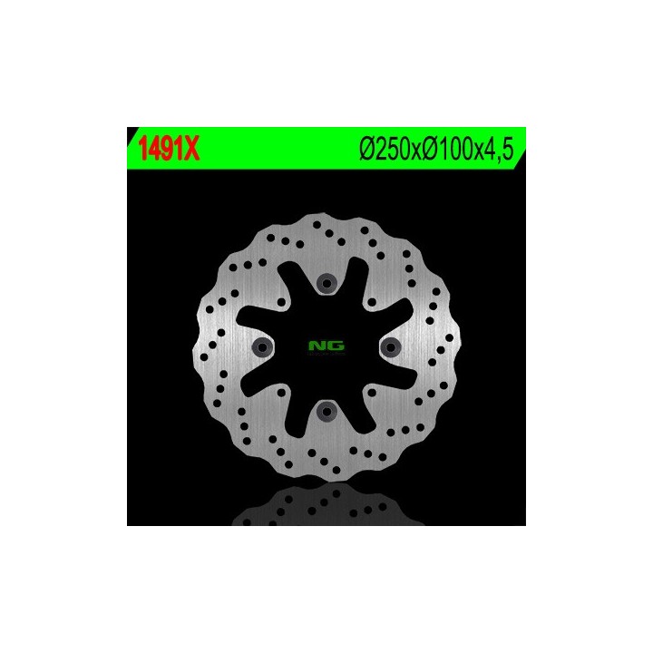 NG tarcza hamulcowa tył kawasaki 650 vulcan '15 (250X100X4,5) (4X10,5MM) (220x112x4) wave
