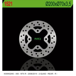 NG tarcza hamulcowa tył kawasaki kfx 450R '08-'14 (200X70X3,5) (4X10,5MM)