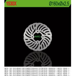 NG tarcza hamulcowa tył beta evo 125/200/250/290/300 09-17 (160MM) wave