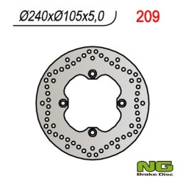 NG tarcza hamulcowa tył honda xl 600/650/700V transalp 91-'99, cb 500 93-03, CB750 92-95 (240X105X5) (4X10,5MM)