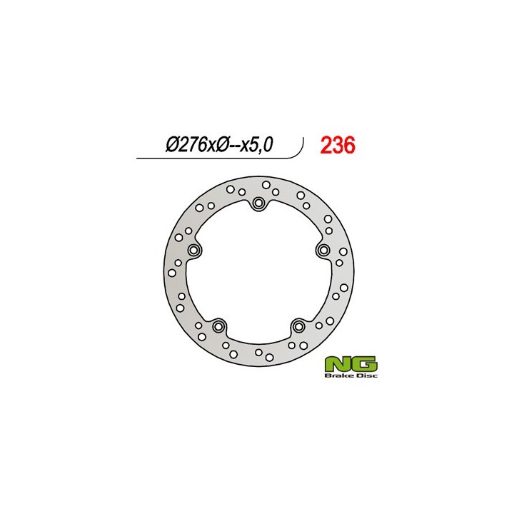 NG TARCZA HAMULCOWA TYŁ BMW R 850/1100/1150/1200 (276x-x5) (5x10,5mm)
