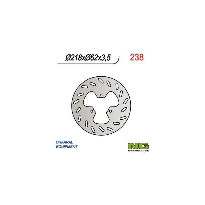 NG tarcza hamulcowa tył derbi 50/125, gas gas 125/450 (218X62X3,5) 3 otwory ŚR.10,5