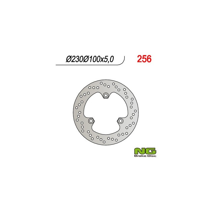 NG TARCZA HAMULCOWA TYŁ KAWASAKI GPZ500S '90-'03 (230x100x5) (3X10,5mm)