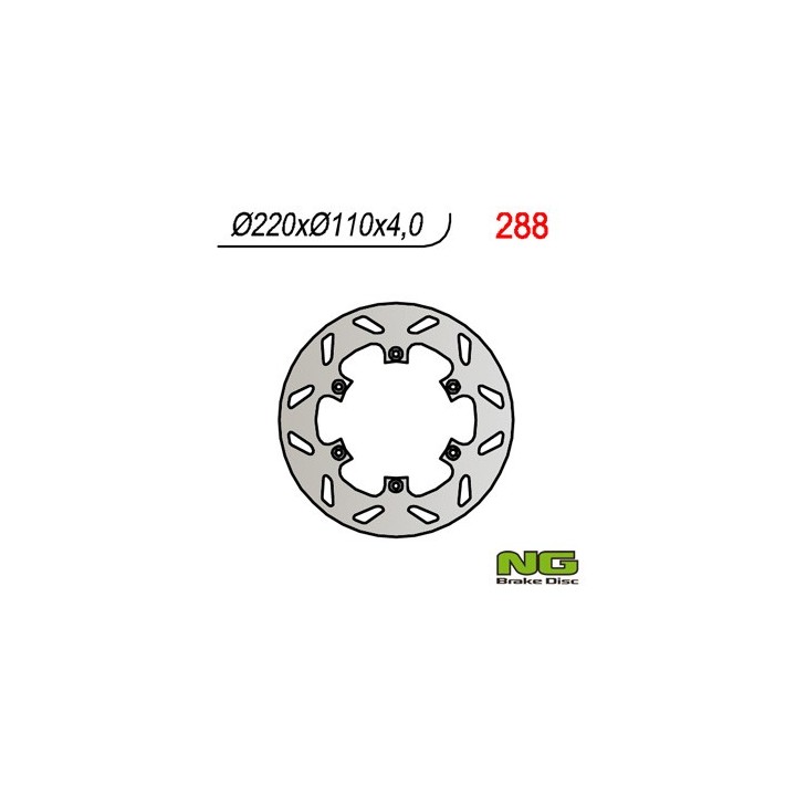 NG tarcza hamulcowa tył aprilia rs 125`92-96, rx 125`89-00, pegaso 125`89-99, vor 400-530`98-02 (220X110X4)
