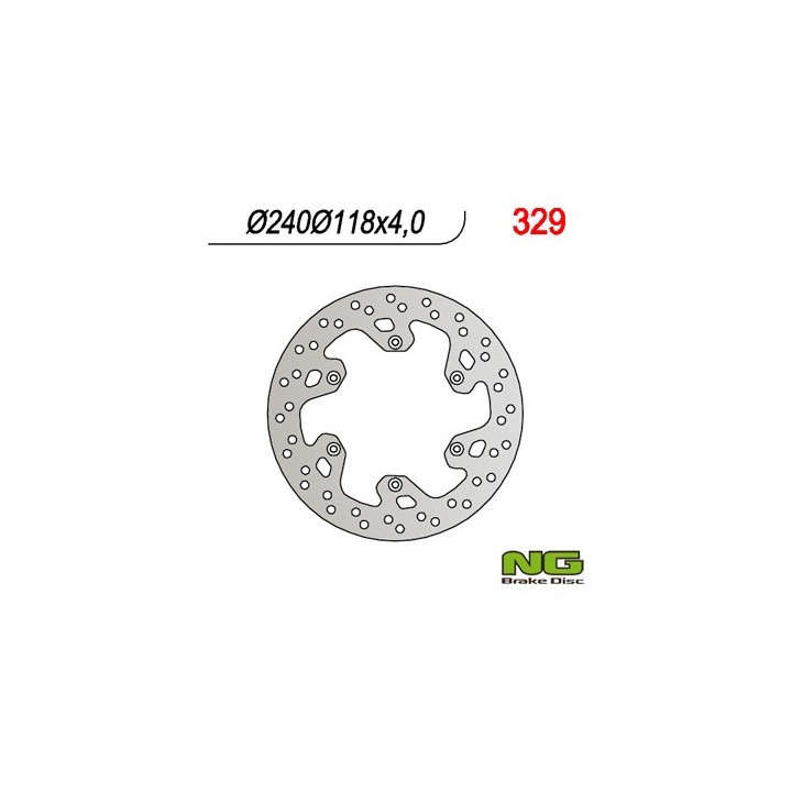 NG tarcza hamulcowa tył suzuki rm 125 '99-'10, rm 250 '99-'08, DRZ400SM '04-'10 (240X118X4)