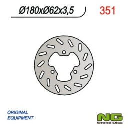 NG tarcza hamulcowa tył derbi senda 50 '02-'09, aprilia rx 50 '12'-18, peugeot XP6 (180x62x3,5) (3x10,25mm)