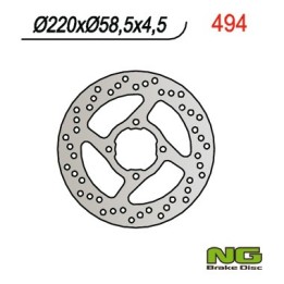 NG tarcza hamulcowa tył yamaha yfs 200 blaster '88-'07, kodiak 400/450, raptor 660 '01'-05, banshee (220x58x4) (4X8,5MM)
