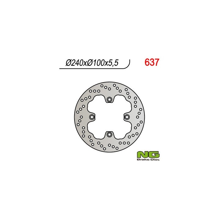 NG tarcza hamulcowa tył kawasaki zzr 600 93-03, ZR7 98-03, zr 550 (240x100x5,5)