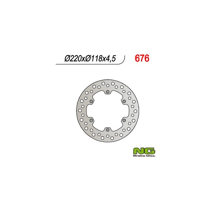 NG tarcza hamulcowa tył suzuki rm 125/250 (88-98), drz 400 (220x118x4,5)