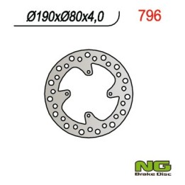NG tarcza hamulcowa tył honda cr 80/85 (190X80X4) CRF150R (07-16)