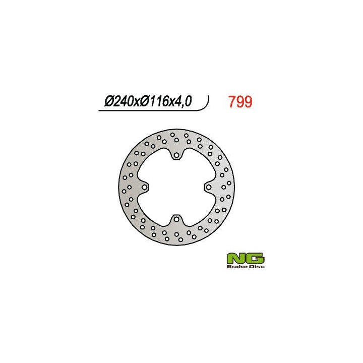 NG tarcza hamulcowa tył kawasaki kx 125/250 (03-08), kxf 250 (04-19), 450 (05-19), suzuki rmz 250 (04-06) (240X116X4) 4 otwory…