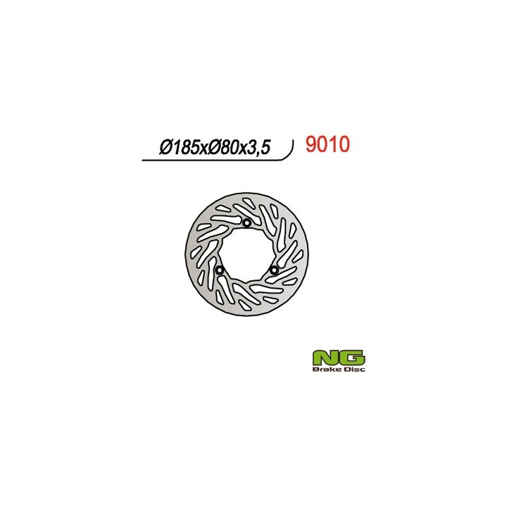 NG tarcza hamulcowa tył rieju 50/80/125 (185X80X3,5MM)