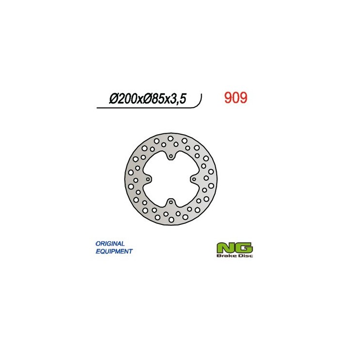NG tarcza hamulcowa tył suzuki rm 85 '05-'20(6x6,5mm) (200X85X3,5)