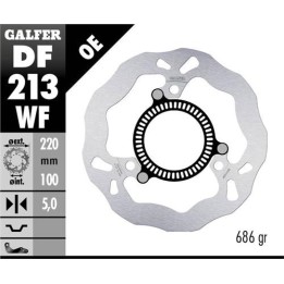 GALFER tarcza hamulcowa tył kawasaki ninja 300 r sp (ABS) '13-, ninja 400 / ABS '18-, z 400 '20- (220X100X5MM) wave