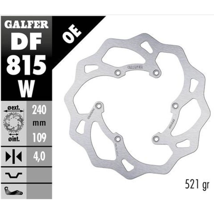 GALFER tarcza hamulcowa tył beta rr 250/300/350 '12-, rr 390/400/430/450/450/498 '14-, xtrainer 250/300 '15- wave (240X109X4MM)