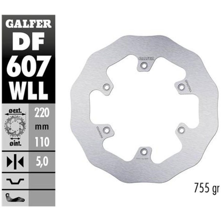 GALFER tarcza hamulcowa tył beta rr 250/300/350 '12-, rr 390/400/430/450/450/498 '14-, xtrainer 250/300 '15- wave (240X109X5MM)