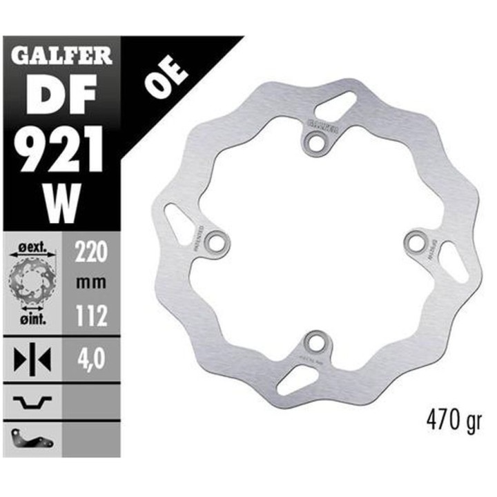 GALFER tarcza hamulcowa tył sherco se/sef 250/300/450 '14-, (tylko z zawieszeniami wp i kayaba) se 125 '21-, se-r 2.5/3.0 iside…