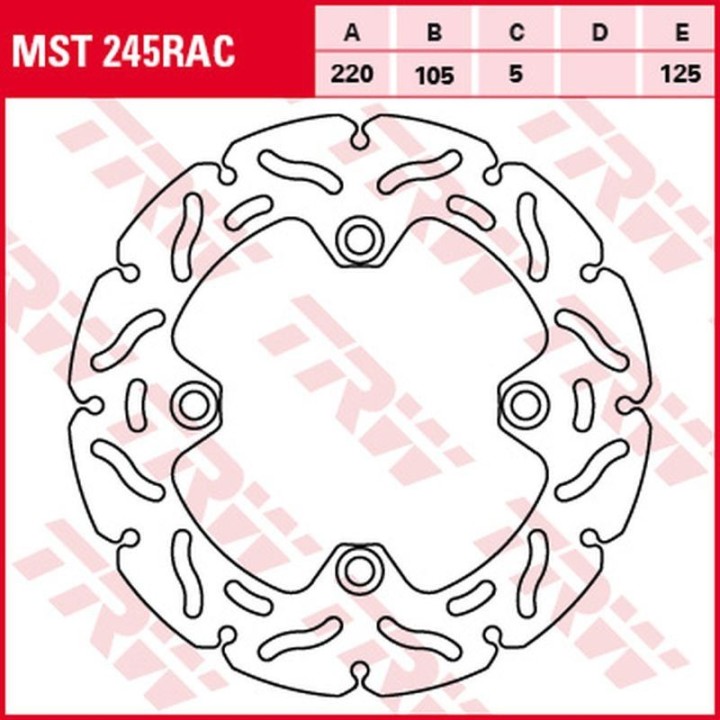 TRW zf tarcza hamulcowa tył honda cbr 125R '04-'17, crf 250L '13-'16, crf 250R rally '17-, cb 600F hornet '98-'06, cbr 600F '91…
