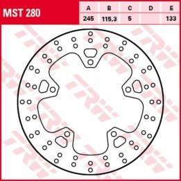 TRW zf tarcza hamulcowa tył yamaha XJ6 600F diversion, XJ6 600N/S '09-'16, (245X115X5MM)