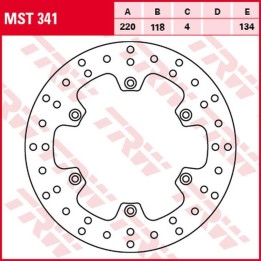 TRW zf tarcza hamulcowa tył kawasaki klx 400R '03-'06, suzuki dr 125SM '08-'12, rm 125 '89-'98, rm 250 '89-'00, dr 250S '95-'00…
