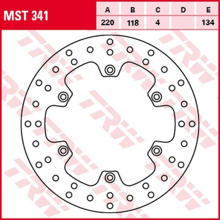 TRW zf tarcza hamulcowa tył kawasaki klx 400R '03-'06, suzuki dr 125SM '08-'12, rm 125 '89-'98, rm 250 '89-'00, dr 250S '95-'00…