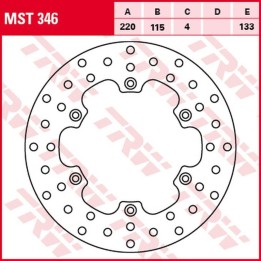 TRW zf tarcza hamulcowa tył yamaha dt 125R '91-'06, dt 125X '05-'06, tdr 125 '93-'96, wr 125 '01-'07, yz 125 '85-'96, tt-r 250…