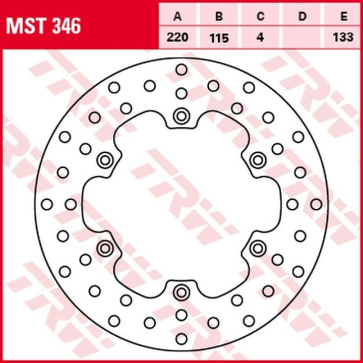 TRW zf tarcza hamulcowa tył yamaha dt 125R '91-'06, dt 125X '05-'06, tdr 125 '93-'96, wr 125 '01-'07, yz 125 '85-'96, tt-r 250…