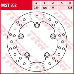 TRW zf tarcza hamulcowa tył yamaha yzf R6 '03-, MT-10 '16-, yzf R1 '03-, (220X106X5MM) (NG903;NG903X)