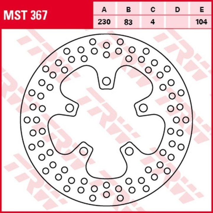 TRW zf tarcza hamulcowa tył kawasaki ZX-7R ninja '96-'02, ZX-7RR ninja '96-'99, zxr 750/R '89-'95, ZX-9R ninja '94-'97 (230X83X…