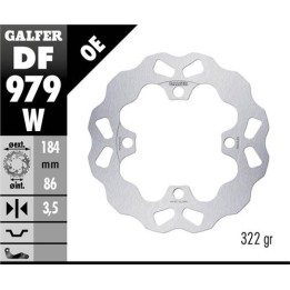 GALFER tarcza hamulcowa tył yamaha yxr 700 rhino '08- wave (184X86X3,5MM)