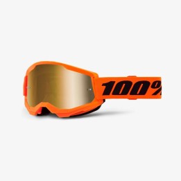 100 PROCENT GOGLE STRATA 2 NEON ORANGE - MIRROR GOLD LENS
