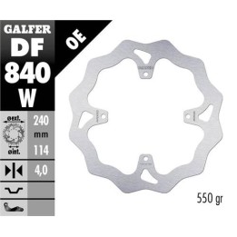 GALFER tarcza hamulcowa tył tm racing MX 125-530 15-21, en 125-530 '15-21, smr 450/530/660 '15- (240X114X4MM) (4X6,25MM) wave