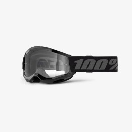 100 PROCENT GOGLE STRATA 2 YOUTH JUNIOR BLACK - CLEAR LENS