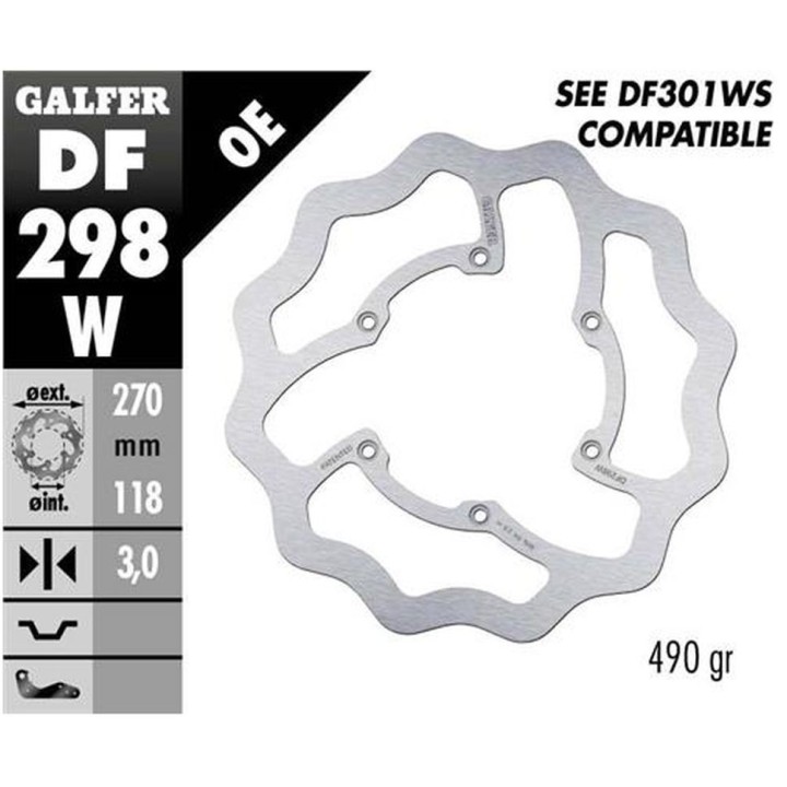 GALFER zestaw yamaha yz 125/250 '18-'21; yz 250F '18-'20; yz 450F '18-'19; fantic xe 125 '21-; xx 125 20- (tarcze i klocki hamu…
