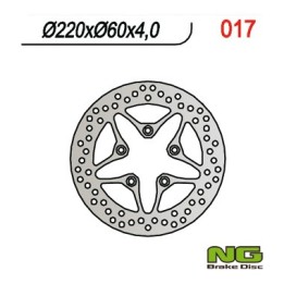 NG tarcza hamulcowa przód/tył aprilia scarabeo/leonardo/sportcity 50/125/150/200 derbi rambla 125 '08-12, 300 '10-12, (220X60X4)