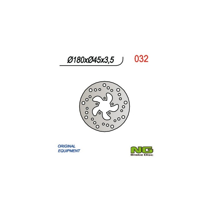 NG tarcza hamulcowa przód/tył gas gas pampera 125/250/370 '98, ec 50 '99, txt boy 50 '00-02, (180X45X3,5MM) (5X6,5MM)