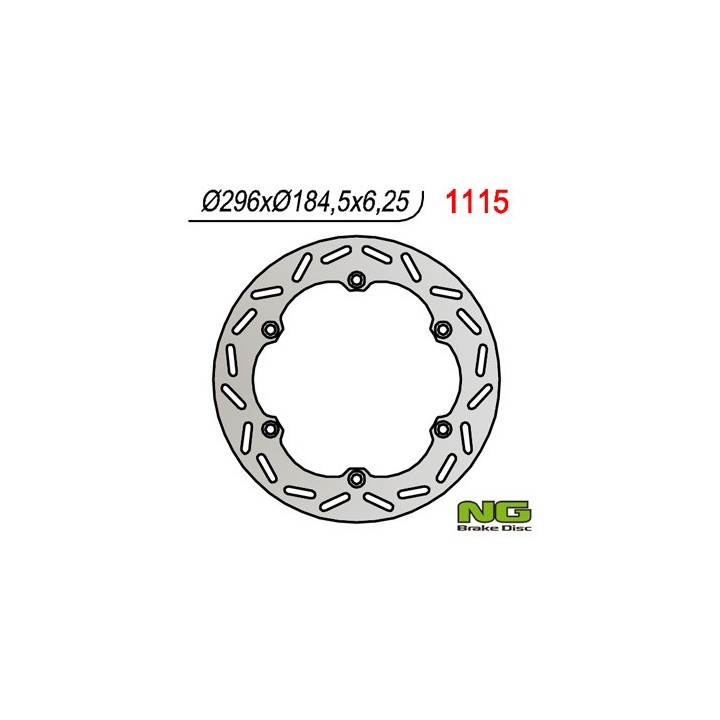NG tarcza hamulcowa przód/tył honda gl 1500 gold wing '88-'00, st 1100 96-01 (ABS) (296X184X6,3) (6X10,5MM)