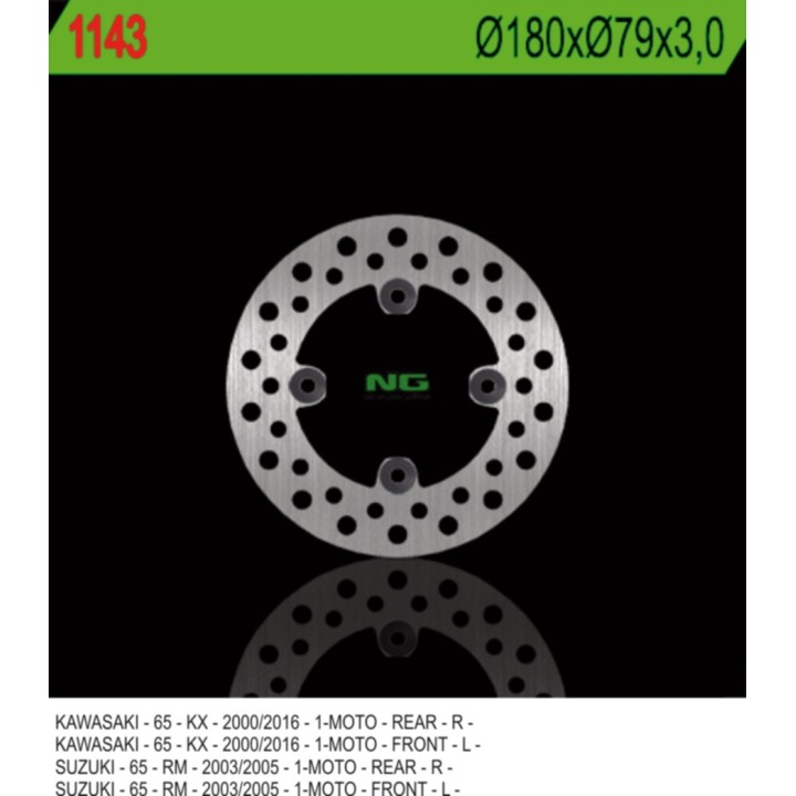 NG tarcza hamulcowa przód/tył kawasaki kx 65 '00-'20, suzuki rm 65 '03-'05