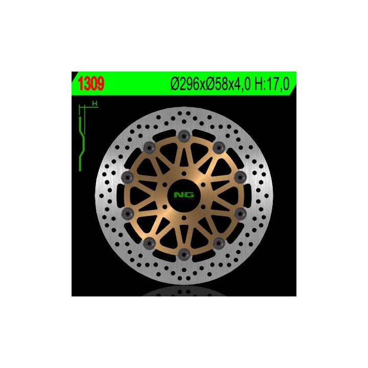 NG tarcza hamulcowa przód honda vtr 250F '98-'08, '12-'13 (296X58X4) pływająca