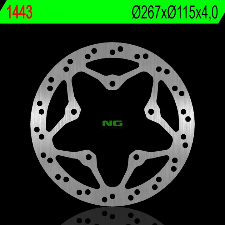 NG tarcza hamulcowa przód yamaha 125/150 x-enter '12-'16, majesty 125 '14-'16 (KOŁA13") (267X115X4,0) (5X8,5MM)