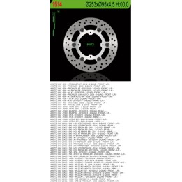 NG tarcza hamulcowa przód/tył arctic cat 550/650/700/1000 pływająca