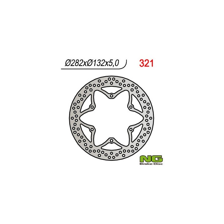 NG tarcza hamulcowa przód/tył yamaha xv/xt/fj/fj/gts/ xvs (282X132X5)
