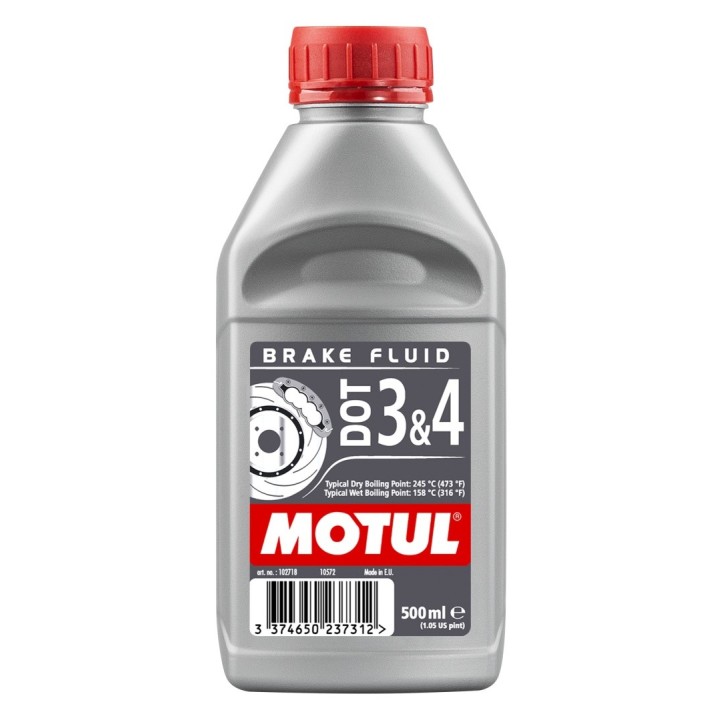 MOTUL płyn hamulcowy DOT3 oraz DOT4 0,5L (syntetyczny)