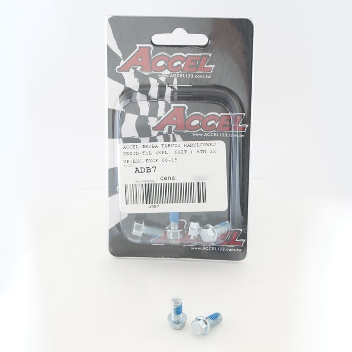 ACCEL śruby tarczy hamulcowej przód/tył (kpl. 6SZT.-M6) ktm sx/sxf/exc/excf '00-'18