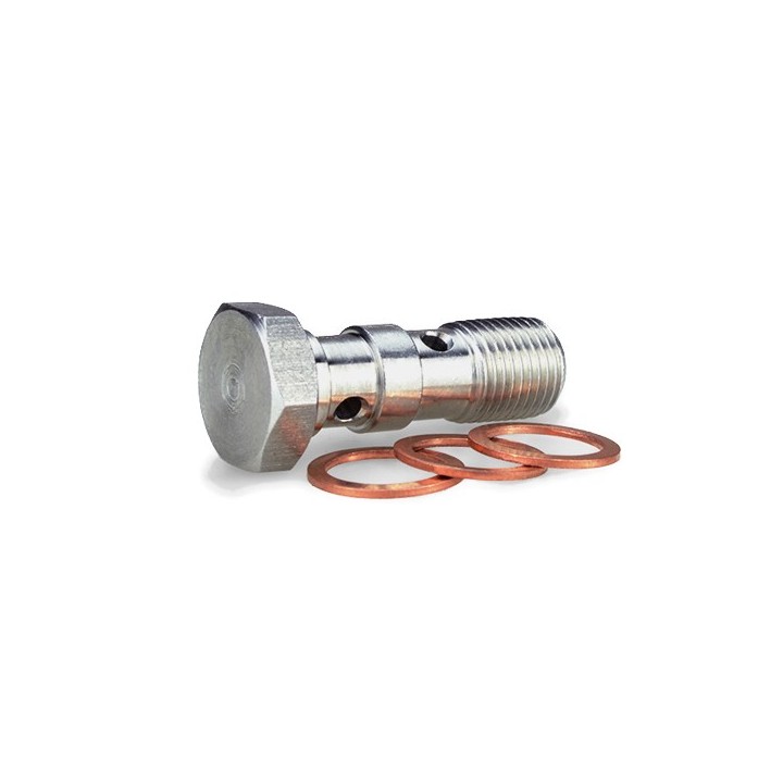 Hamulce MOTO-MASTER śruba długa (podwójna) banjo bolt M10X1 z podkładkami