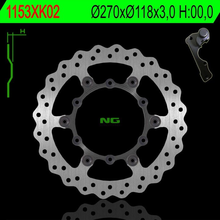 NG tarcza hamulcowa z adapterem oversize (270X118X3)