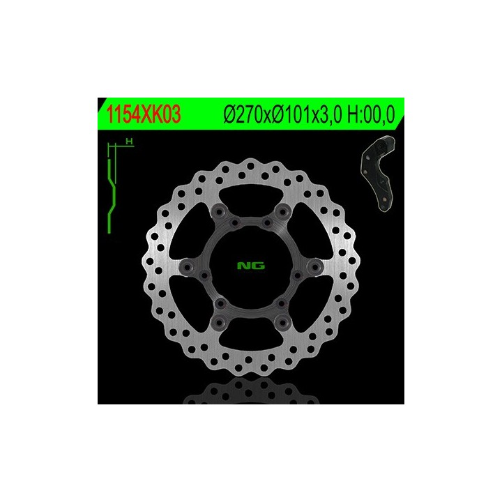 NG tarcza hamulcowa przód z adapterem oversize (270X101X3) honda crf 250/450R '04-14', crf 450X '04-'16